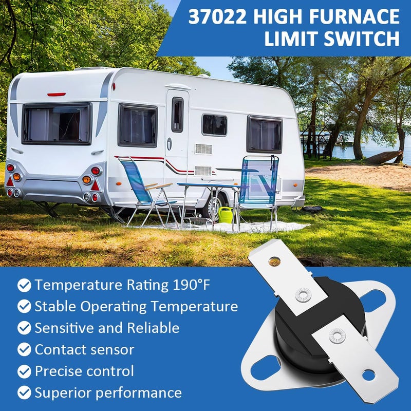 WKZO 37022 High Furnace Limit Switch for Atwood RV Heater High Temperature Limit Switch 190℉ for Hydro Flame 8500 Series Furnaces 8531 8535 8516 8520 L190-20F - Image 3